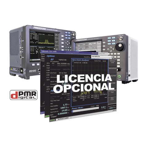 Opción de Software para prueba dPMR (Radio Móvil Privado Digital) en R8000 / R8100.