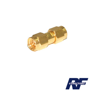 Adaptador Tipo Barril, de Conector SMA Macho a SMA Macho, Oro/ Oro/ Teflón.?