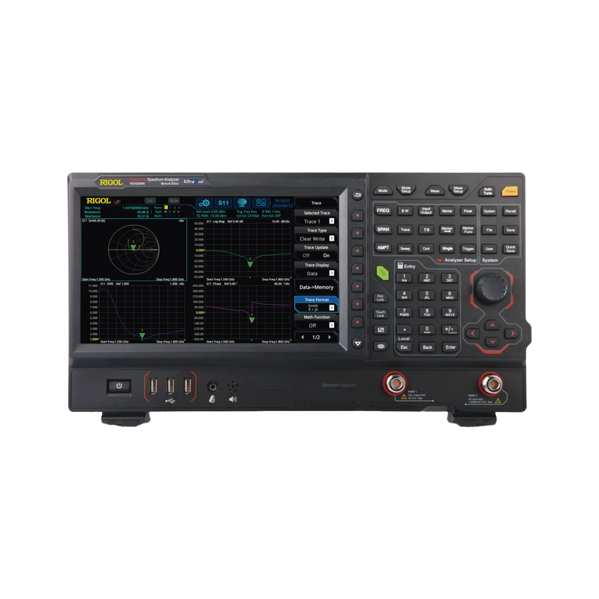 Analizador de Espectro de 9 kHz a 6.5 GHz, con Tracking Generator y VNA, 0.1 PPM, S11 y S21.