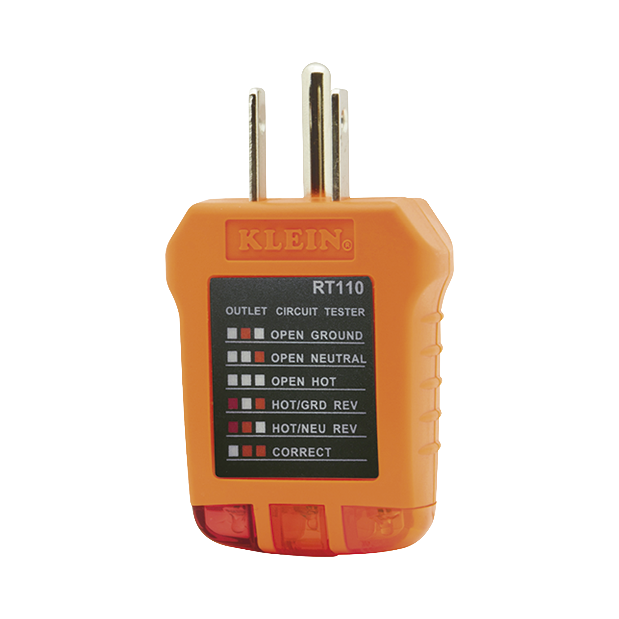 Probador de Tomacorrientes Estándar, con Secuencia de Luces para Indicar un Cableado Correcto/Incorrecto.