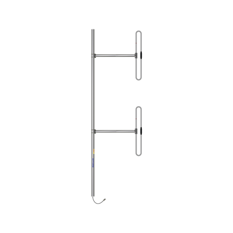 Antena Base de 2 Dipolos, 138-174 MHz, 36 MHz Ancho-Banda, 5.5 dB Ganancia, 300 W, N Macho (ZZZ), Inclinación Opcional "Tilt" de 0, 2, 4 o 6 Grados.  SD212E-SF2P4(ZZZ)(D00-YYY),