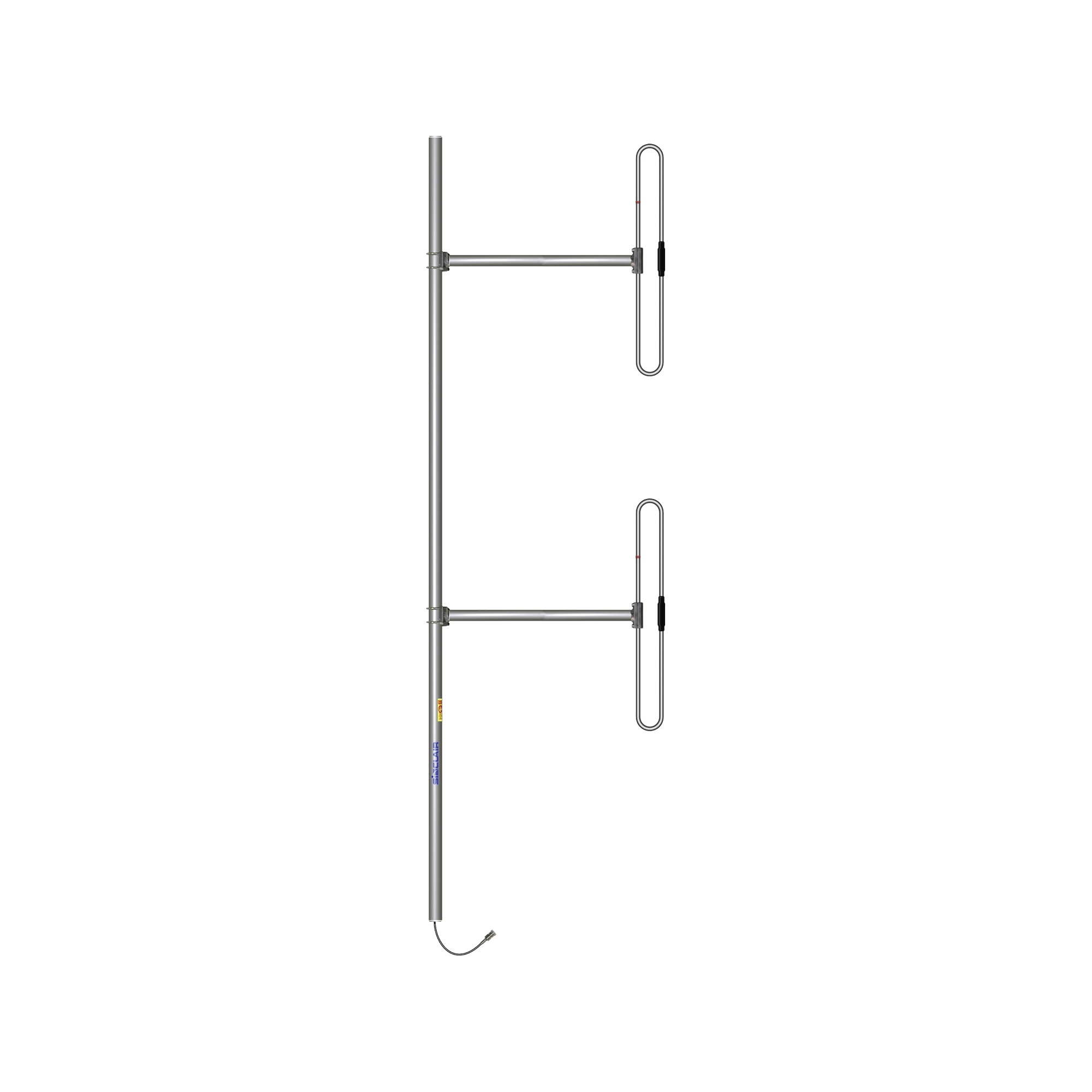 Antena Base de 2 Dipolos, 138-174 MHz, 5 dBd, 36 MHz de Ancho de Banda, Bi-direccional, 300 Watt, N Macho, Inclinación Opcional "Tilt" de 0, 2, 4, 6, 8 o 10 Grados.