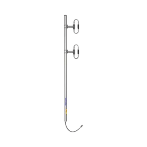 Antena Base de 2 Dipolos, 406-512 MHz, 5.5 dBd, 106 MHz Ancho de Banda, OFFSET, 150 Watt, N Hem, Inclinación Opcional "Tilt" de 0, 2, 4, 6, 8 o 10 Grados.