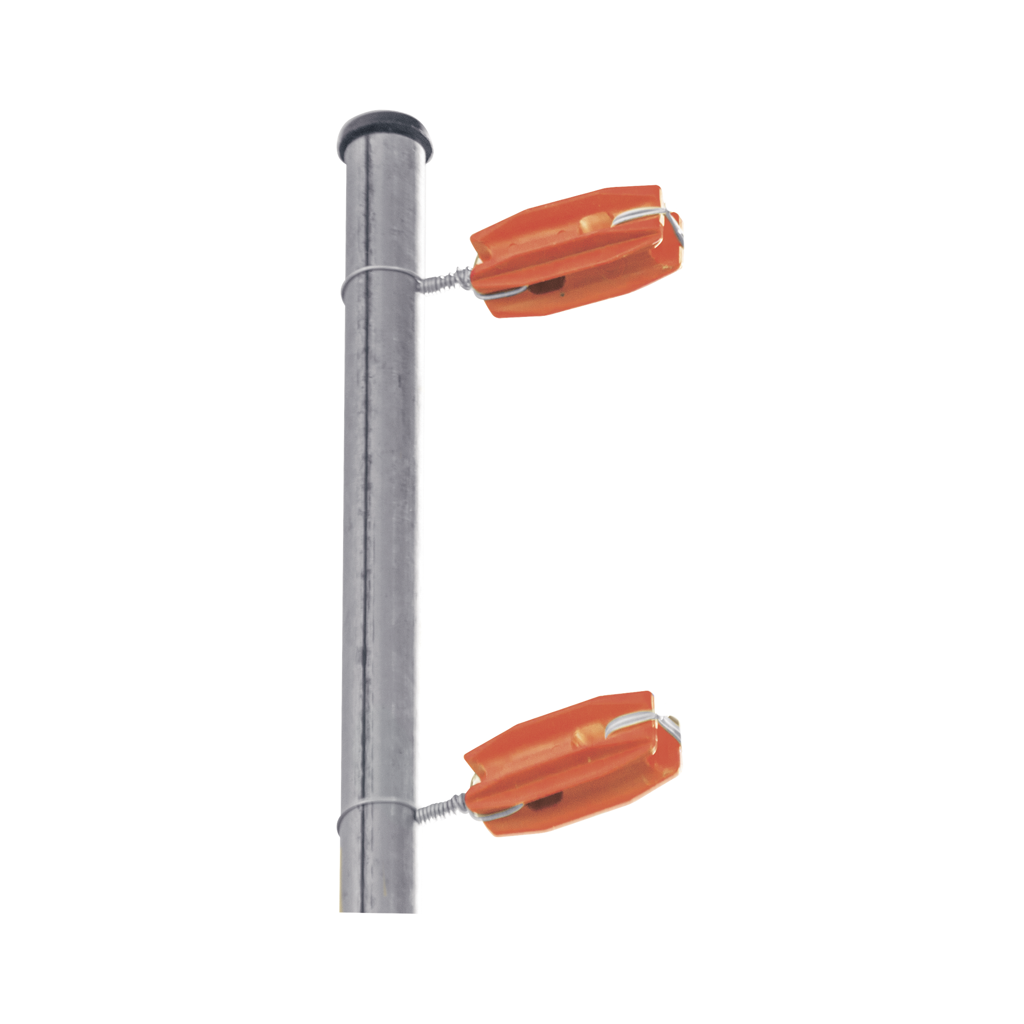 Aislador de color Naranja para postes de esquina de alta Resistencia con Anti UV de uso en cercos eléctricos