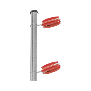 Aislador de color Rojo para postes de esquina de alta Resistencia con Anti UV de uso en cercos eléctricos