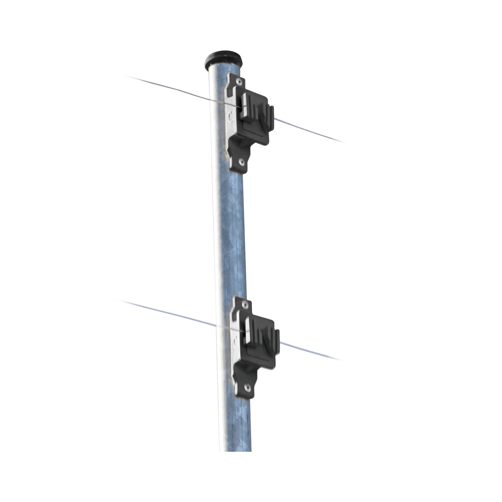 Aislador de Paso reforzado para cercos eléctricos, resistente al clima extremoso