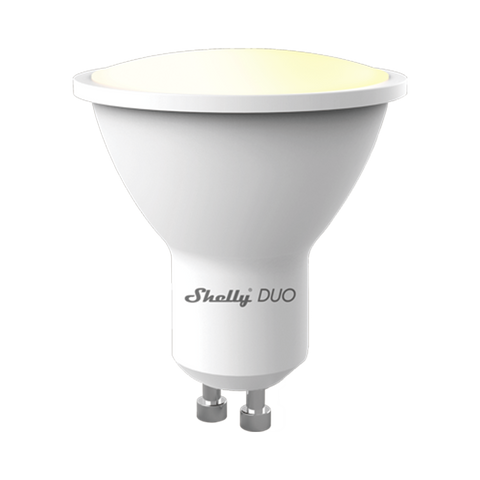Foco tipo Gu10 inteligente con señal inalámbrica, color dual blanco y cálido, uso de App Shelly. AC 100-240V