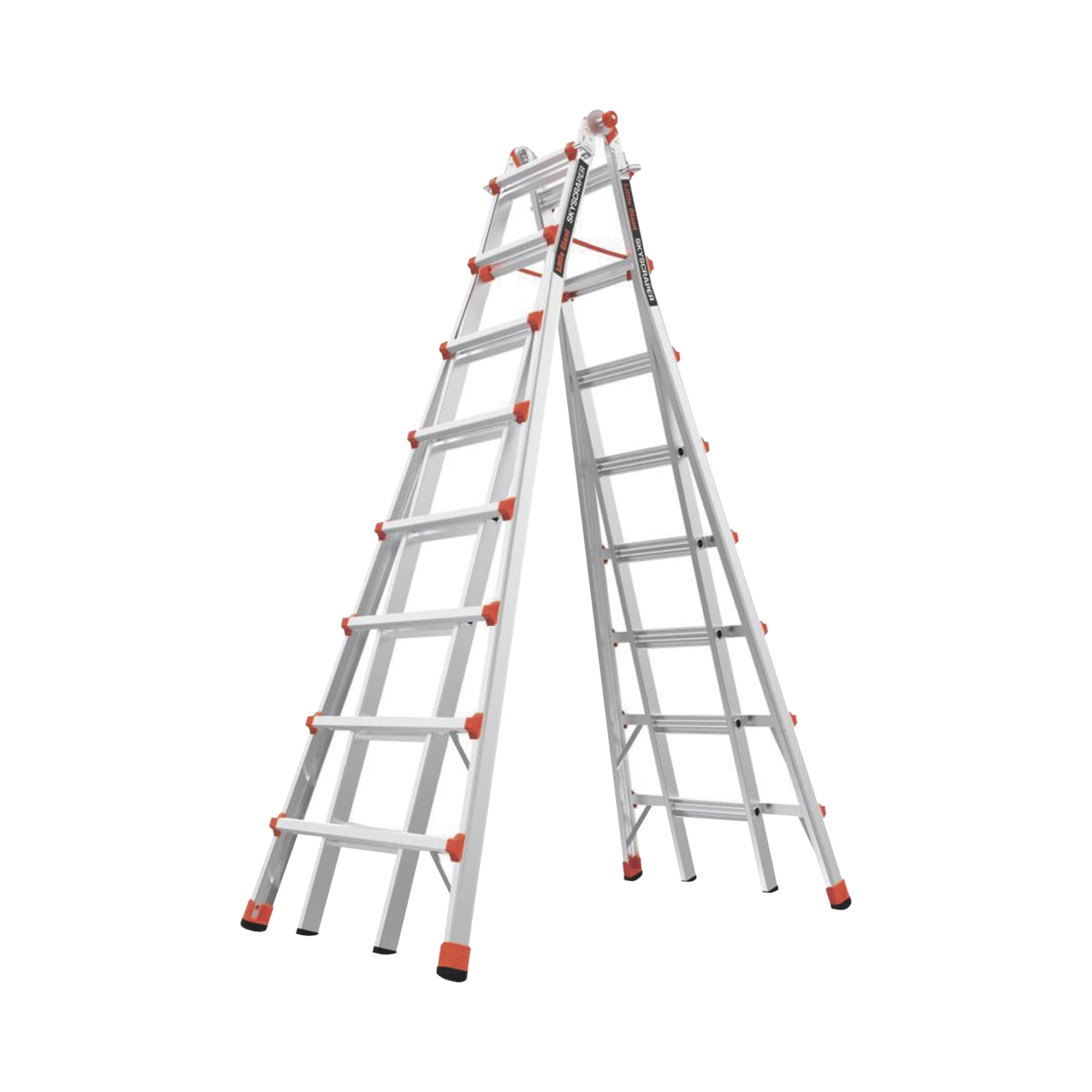 Escalera telescópica en "A" de 5.1 metros de aluminio.