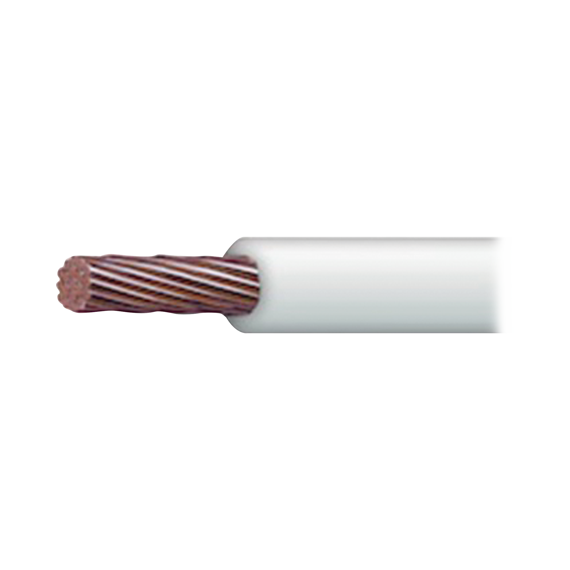 Cable Eléctrico 16 awg  color blanco, Conductor de cobre suave cableado. Aislamiento de PVC, auto-extinguible.BOBINA de 100 MTS