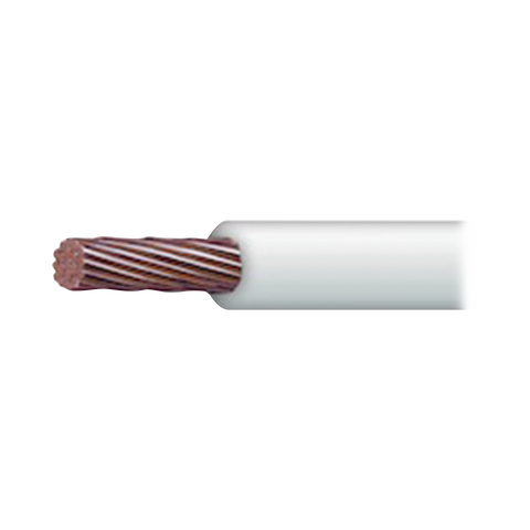 Cable Eléctrico 16 awg  color blanco, Conductor de cobre suave cableado. Aislamiento de PVC, auto-extinguible.BOBINA de 100 MTS