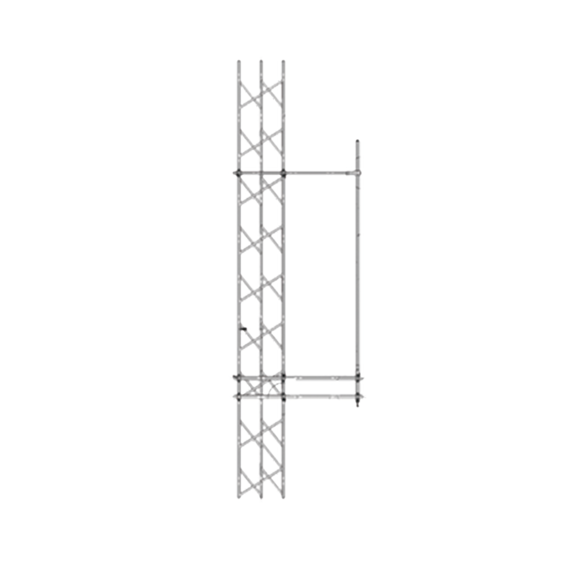 Montaje Lateral Ajustable en Kit para Montaje de Antenas de 6.35 cm. de Diámetro-Base y 91 cm. de Distancia de Separación a la Torre.