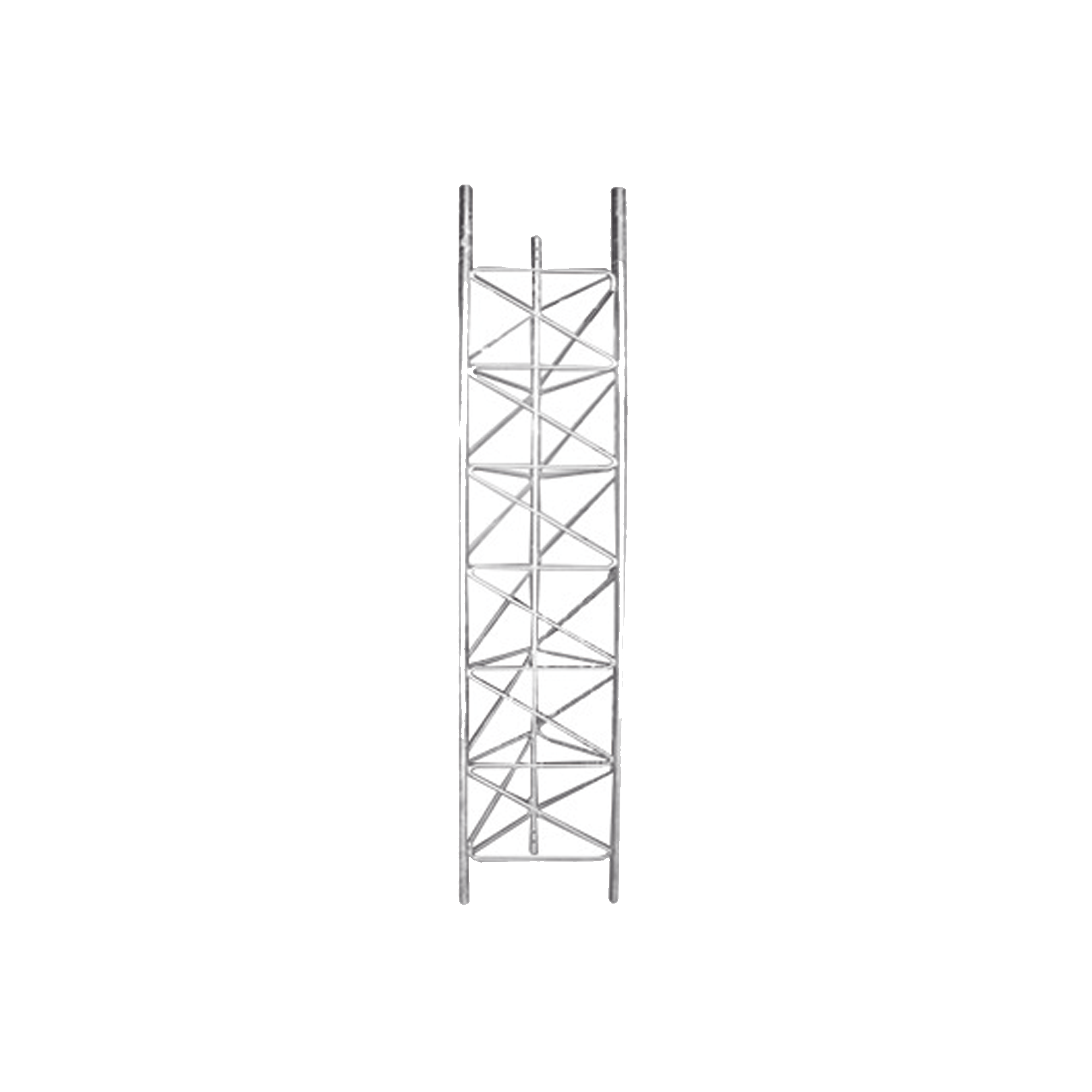 Tramo de Torre de 3 m x 60 cm de Ancho (Tubo 1 1/4" Ced. 40), Galvanizado por Inmersión en Caliente, Hasta 99 m de Elevación.