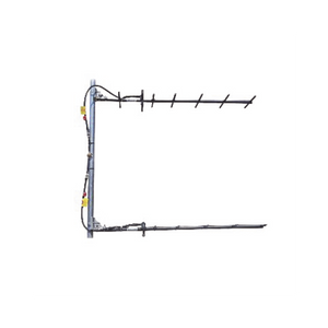 Antena Direccional Dual Yagi de 7 elementos, 340-360 MHz, 12.5 dB, 20 MHz, 250 Watt, Anodizada en Negro, N Macho.