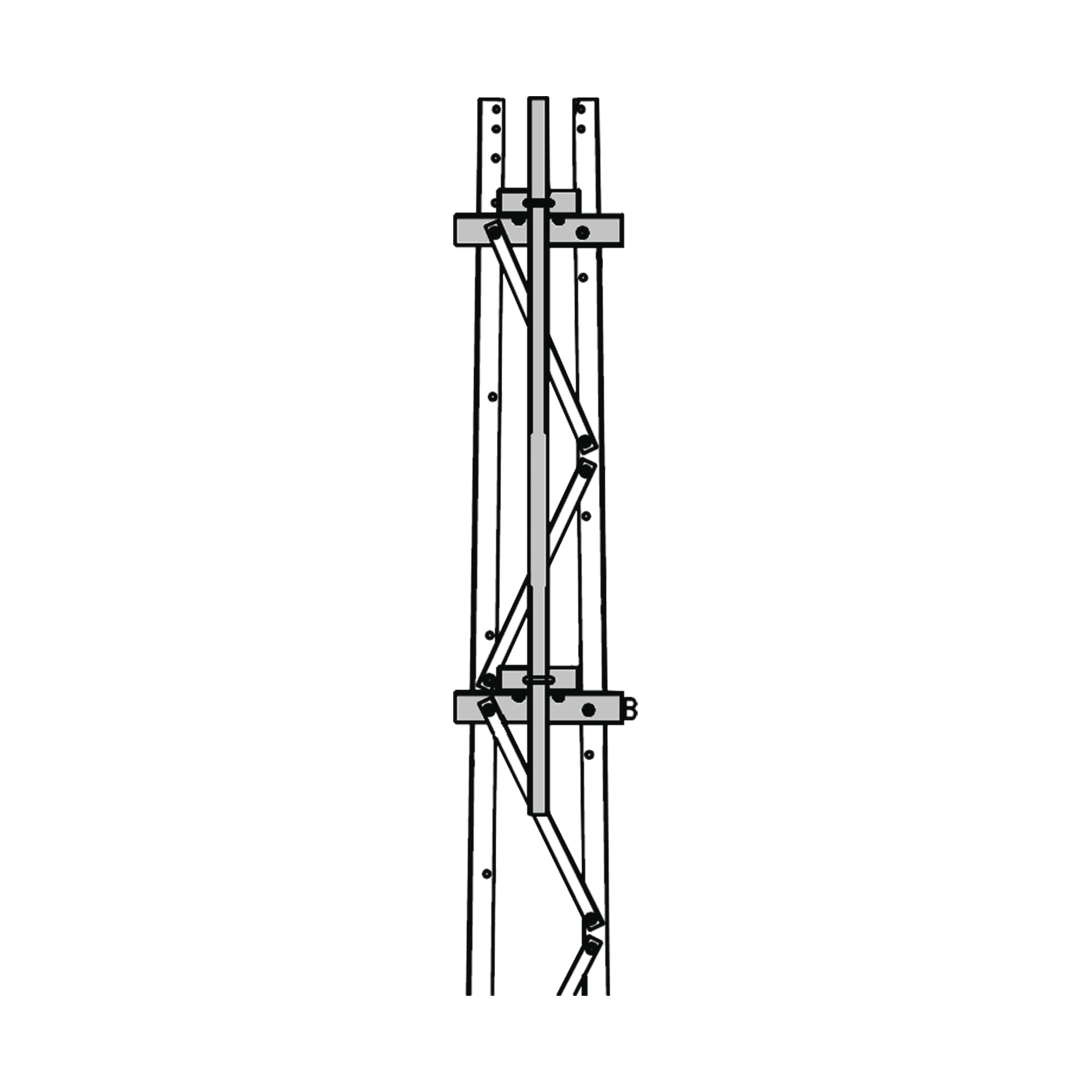 Mástil 2-3/8" x 1.8 m para Montaje en Cara de Torre Super Titan Secciones 7 a 9.