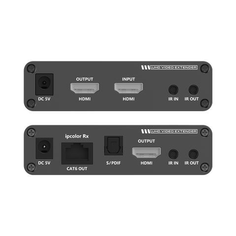 Kit Extensor HDMI hasta 700 metros con Conexión en Cascada / 4K @ 60 Hz/ 70 metros PTP con Cat 6, 6a y 7 / IPCOLOR / CERO LATENCIA / SIN COMPRIMIR / Salida Loop / IR bidireccional / Puerto S/PDIF / Soporta ARC / Soporta 10 TT-676-Rx.