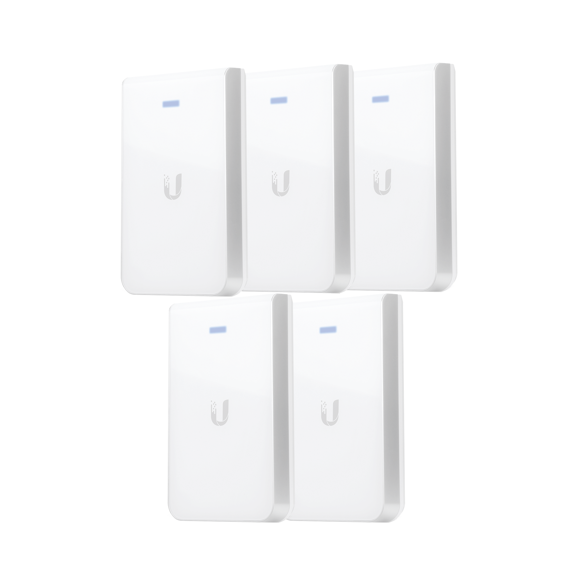 5 Access Point UniFI doble banda, cobertura 180°, MIMO 2x2 de pared para habitaciones de hotel.