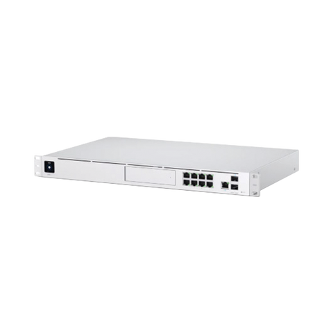 UniFi OS Console: Dream Machine Pro, con 1 puerto WAN Gigabit RJ45, 1 puerto WAN 10G SFP+ / 8 puertos LAN Gigabit RJ-45, y una bahía de HDD 3.5" (No incluye HDD), Integra todas las aplicaciones UniFi