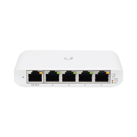 Switch UniFi Administrable Compacto de 5 Puertos 10/100/1000 Mbps, soporta entrada de PoE 802.3af/at