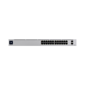 UniFi Switch USW-Pro-24-POE Gen2, con funciones capa 3, de 24 puertos PoE 802.3at/bt + 2 puertos 1/10G SFP+, 400W, pantalla informativa