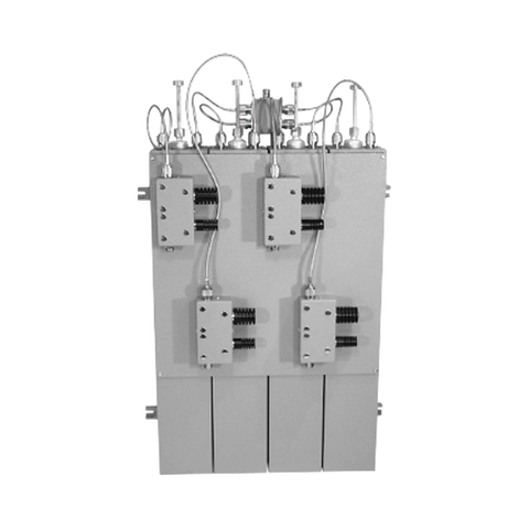 Combinador 148-174 MHz, para 4 Canales, 125 Watt, 200 KHz (min.) Sep. entre Tx-Tx, Aisladores Dobles, Conectores N Hembra.