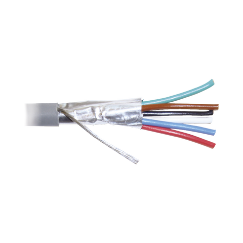 Bobina de 305 metros de cable 8 conductores, 22 AWG, tipo CMR, de color gris para aplicaciones en Alarmas de intrusión /Control de acceso/Interfonos y TV porteros/Automatización/Audio y Voceo.