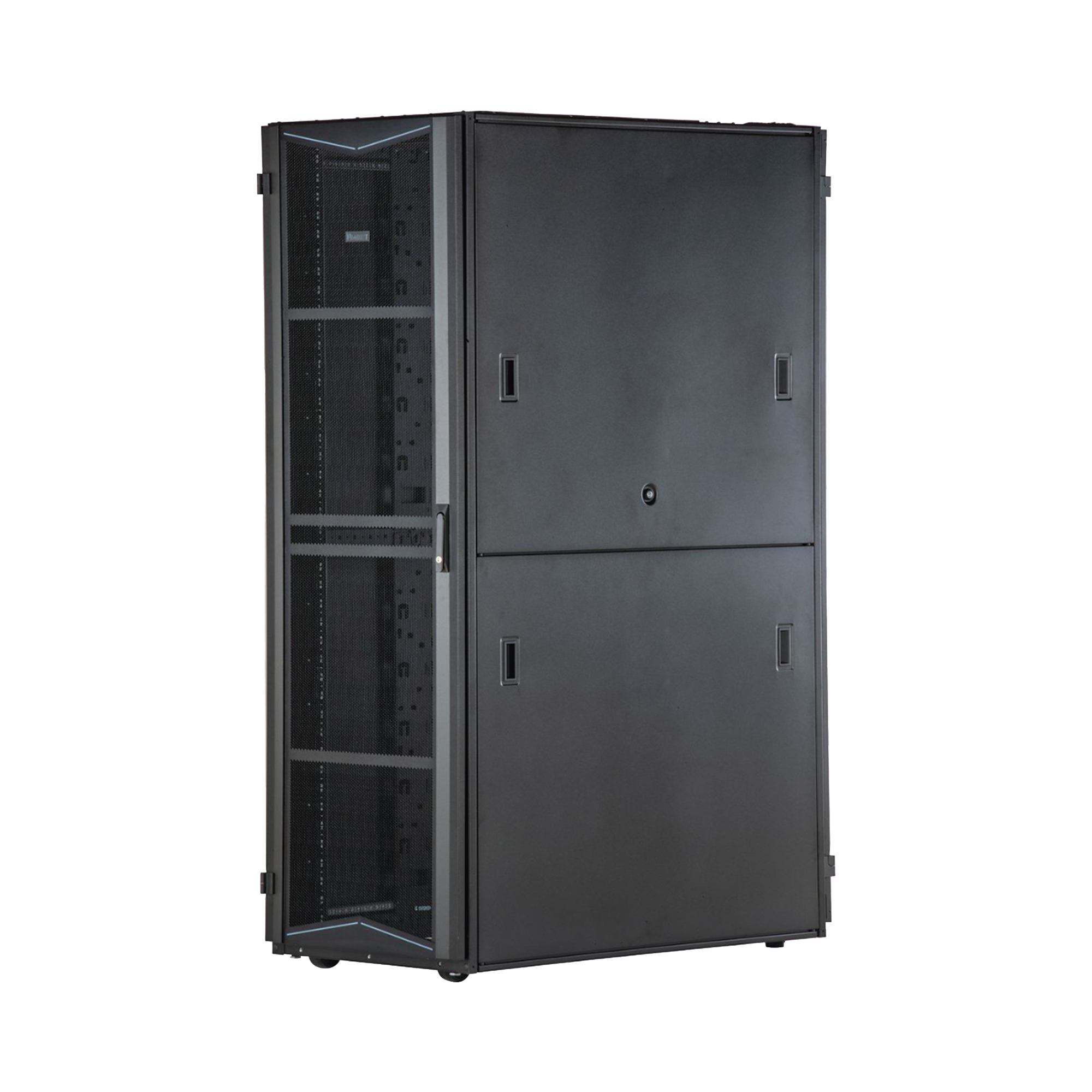 Gabinete FlexFusion para Centros de Datos, 45 UR, 600 mm de Ancho, 1070 mm de Profundidad, Fabricado en Acero, Color Negro