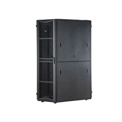 Gabinete FlexFusion para Centros de Datos, 42 UR, 800 mm de Ancho, 1200 mm de Profundidad, Fabricado en Acero, Color Negro