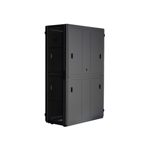 Gabinete FlexFusion™ XGL (Light) para Centros de Datos, 42 UR, 600 mm de Ancho, 1070 mm de Profundidad, Fabricado en Acero, Color Negro