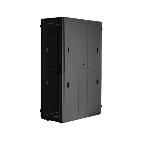 Gabinete FlexFusion™ XGL (Light) para Centros de Datos, 48 UR, 800 mm de Ancho, 1070 mm de Profundidad, Fabricado en Acero, Color Negro