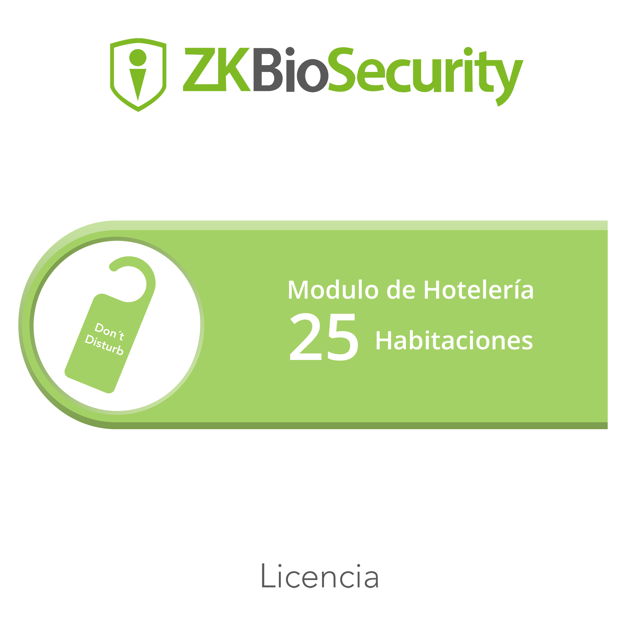 Licencia para ZKBiosecurity para modulo de hoteleria para 25 habitaciones