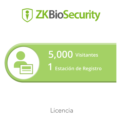 Licencia para ZKBiosecurity permite la gestion de 5 mil visitantes y 1 estacion de registro