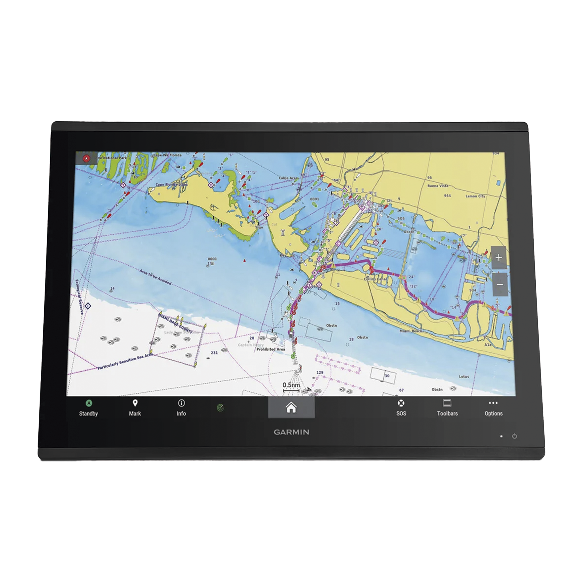 GPSMAP® 8424 con mapa base mundial