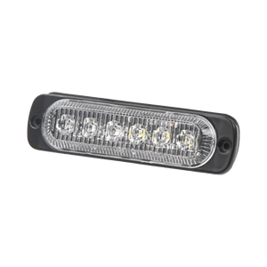 Luz direccional con 6 LEDS, color ambar/claro, 12-24 Vcc