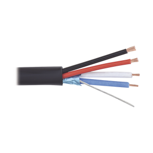 Cable multiconductor, 1 Par AWG22 (7x30) totalmente blindado + 1 Par AWG18 (16x30) (Cresnet, AX link, QS lutron), (Anti-humedad)