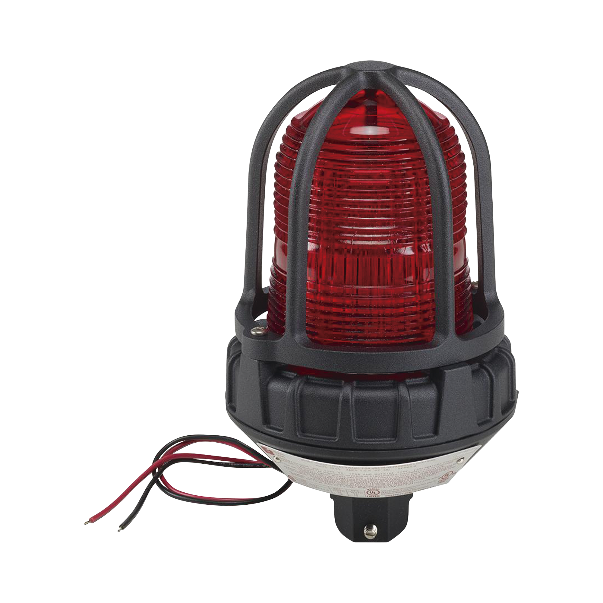 Luz estroboscópica para ubicaciónes peligrosas,  montaje tipo tubo, 12-24Vcc, rojo