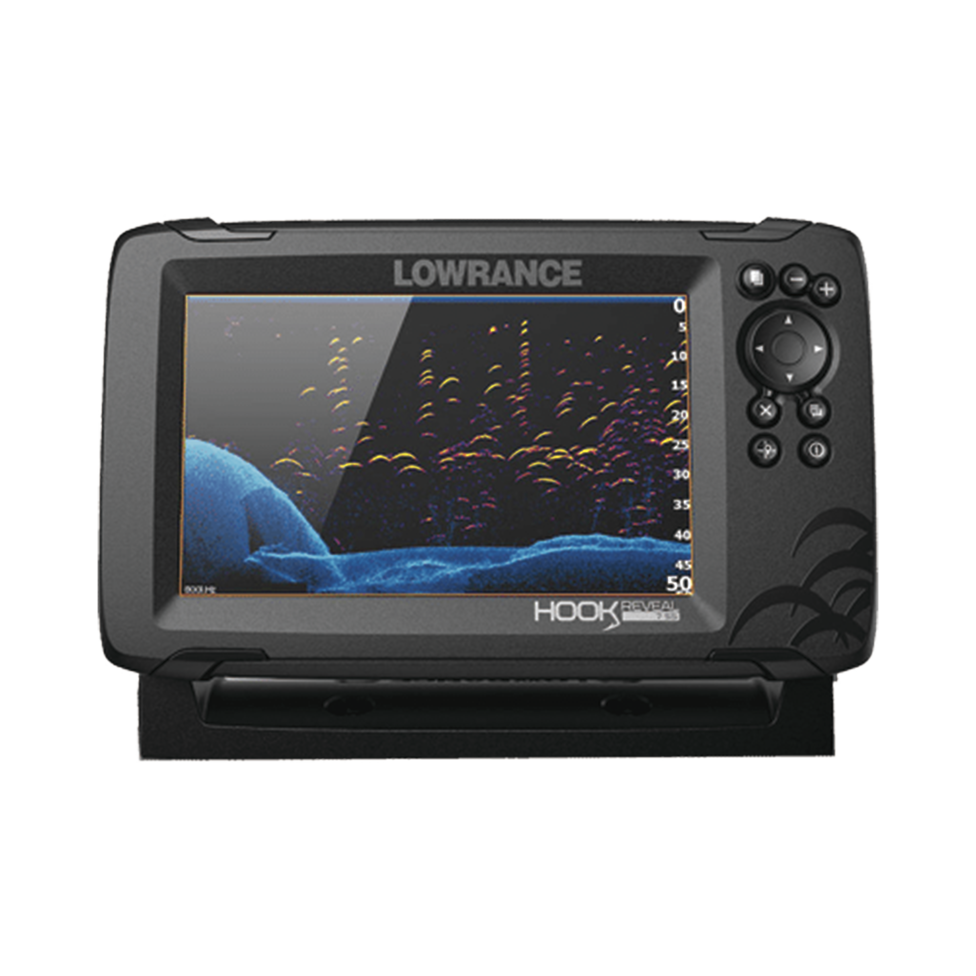 Hook reveal con pantalla solar max de 7 pulgadas, incluye transducer triple Shot