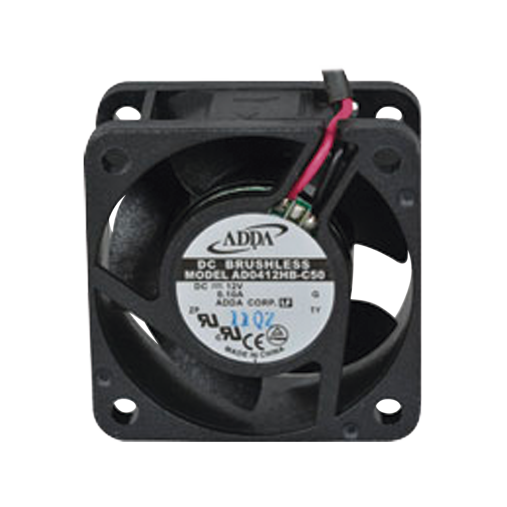 Ventilador Axial de 40 X 40 X 20 mm, Rodamiento de Baleros, Cables de 30 cm, 12 Vcd, 100 mA, 8.8 CFM.