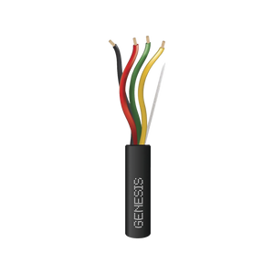 Bobina de cable de 305 m 4 conductores x 14 AWG de cable DIRECT BURIAL negro.