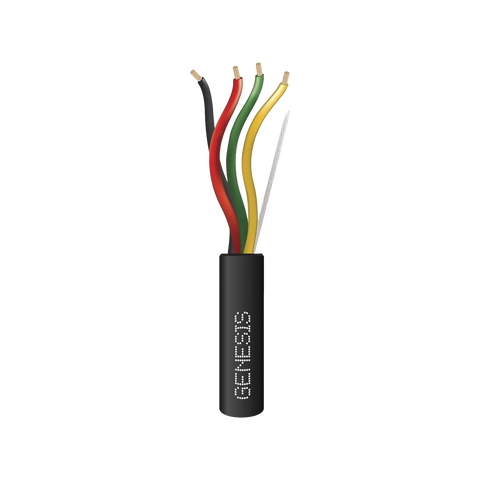 Bobina de cable de 305 m 4 conductores x 14 AWG de cable DIRECT BURIAL negro.