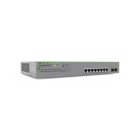 Switch PoE+ Gigabit WebSmart de 10 puertos 10/100/1000 Mbps (2 x Combo) + 2 puertos gigabit SFP (Combo), 75 W