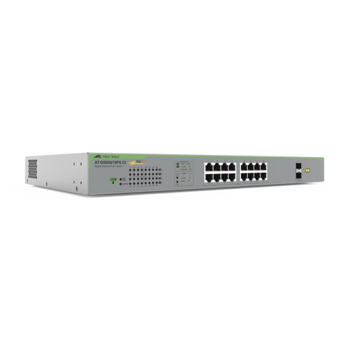 Switch PoE+ Gigabit WebSmart de 16 puertos 10/100/1000 Mbps (2 x Combo) + 2 puertos gigabit SFP (Combo), 185 W