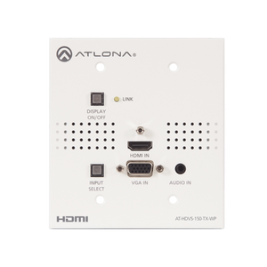 Transmisor HDBaseT de placa de pared para HDMI y VGA