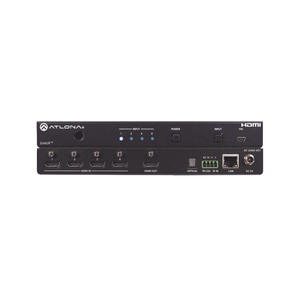 Atlona JunoX™ Switch HDMI 4K UHD HDR 4x1 / Conmutación Automática, Compatible HDCP 2.2, Control Remoto IR, Funciones de Gestión EDID, Canal ARC y Salida TOSLINK.