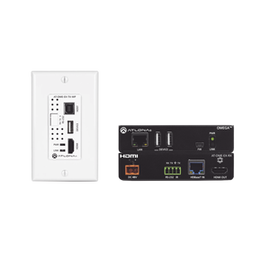 OMEGA 4K/UHD Placa de pared HDBaseT TX/RX para HDMI con USB