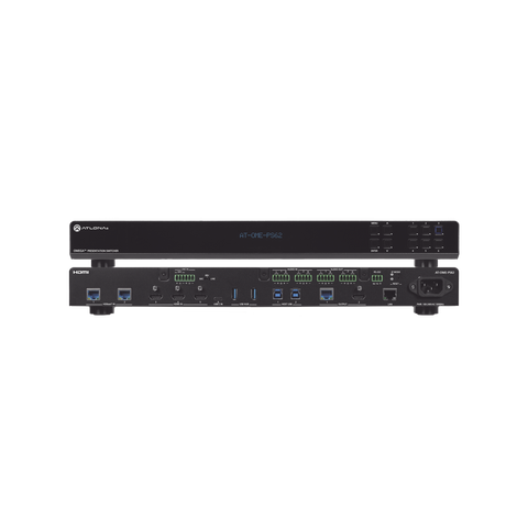 OMEGA Switch Matriz 6x2 de AV Multiformato con Entradas HDMI, HDBaseT, USB-C y Display Port / Salidas HDMI y HDBaseT / Conectividad avanzada para conferencias y colaboración en 4K en un solo dispositivo