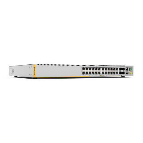 Switch Stackeable Capa 3, 24 puertos 10/100/1000 Mbps + 4 puertos SFP+ 10 G, fuente redundante