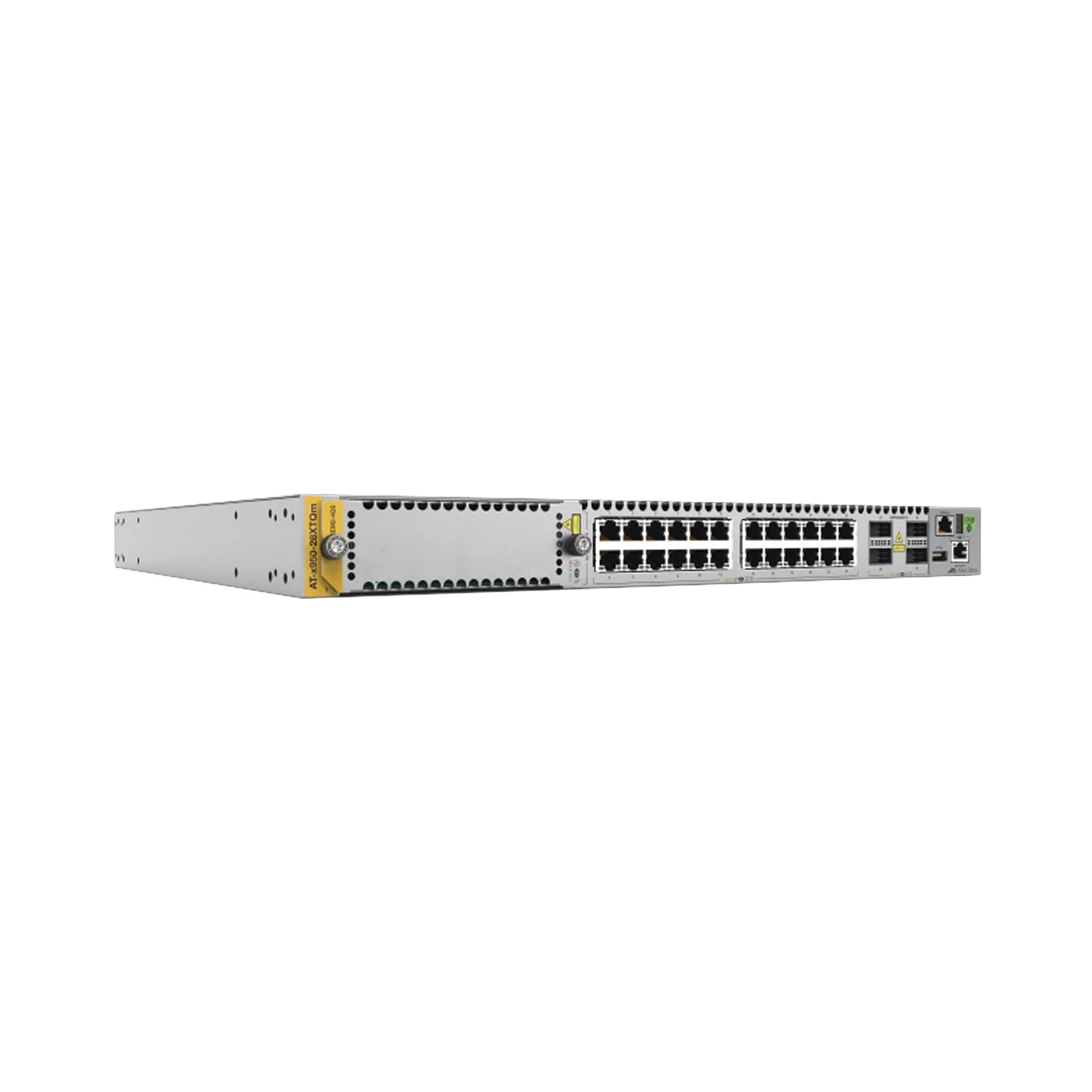 Switch Stackeable Capa 3, 24 puertos 1/2.5/5/10G RJ45, 4 x 40G/100G QSFP+/QSFP28, 1 ranura de expansión, 1 año Net.Cover Preferred