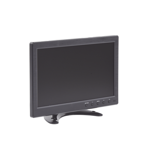Monitor 10.1" TFT-LCD ideal para colocar en vehículos o DVR/NVR. Entradas de video HDMI, VGA y RCA (CVBS)