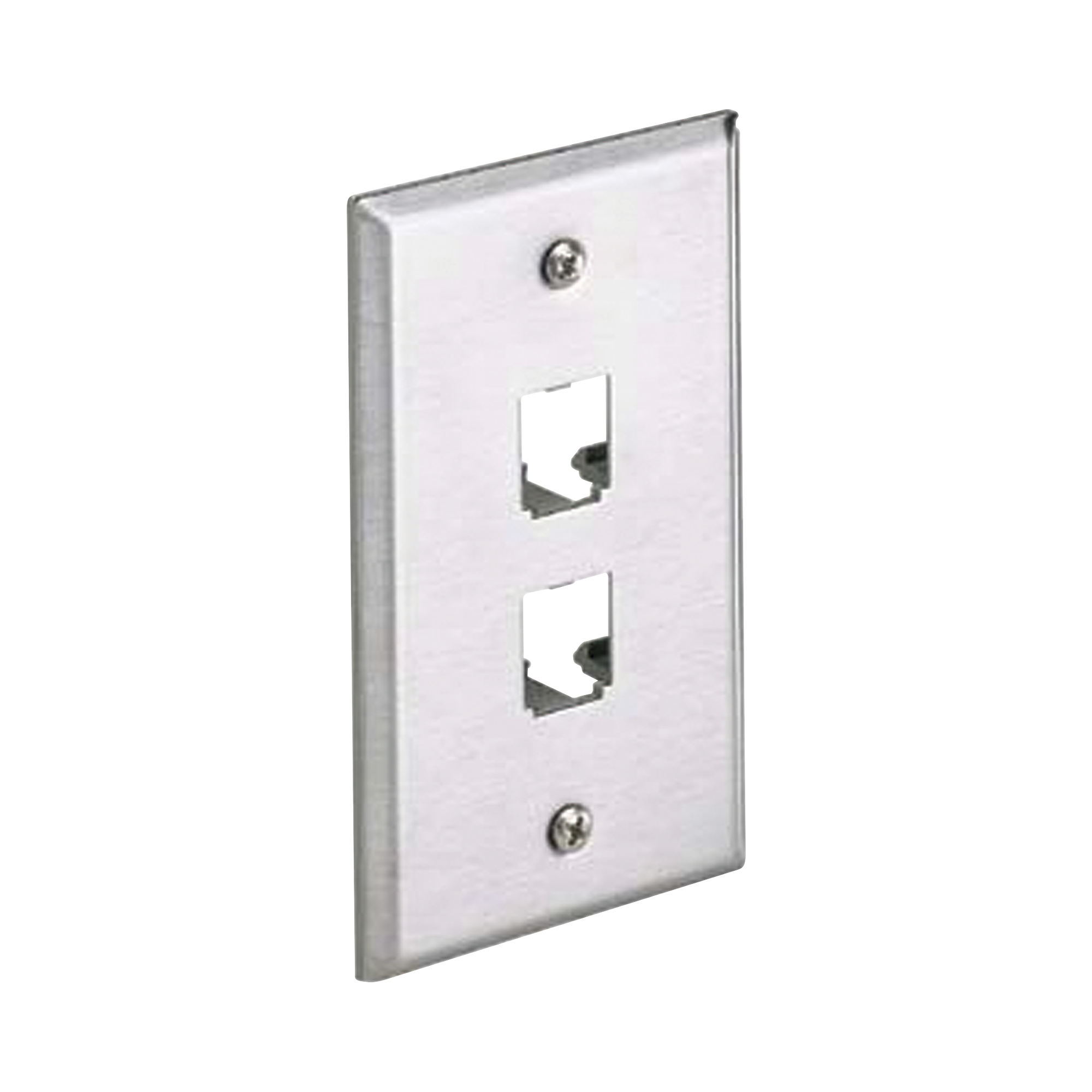 Placa de Pared Vertical, de Acero Inoxidable, Salida Para 2 Puertos Mini-Com