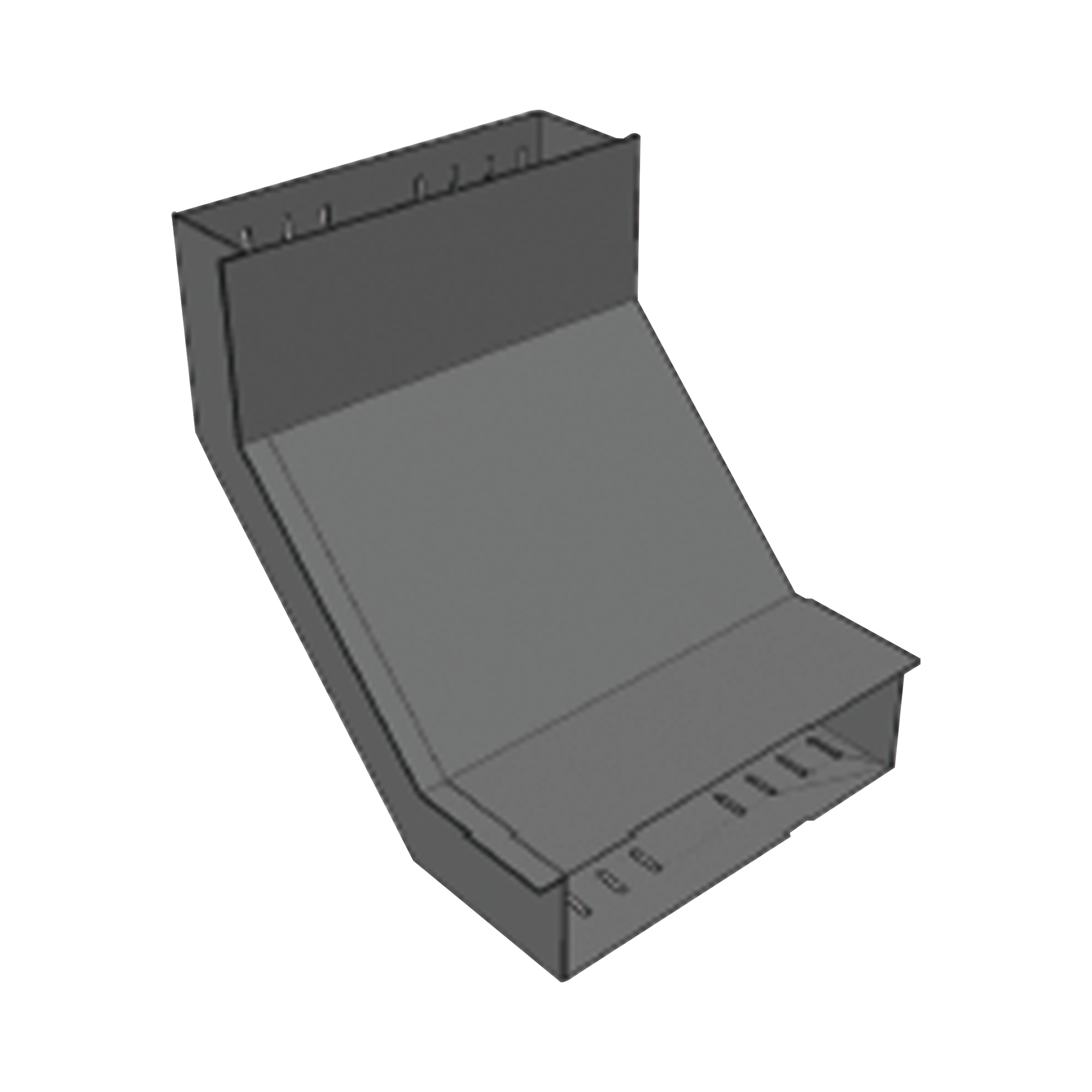 Tapa vertical interior para fondo solido perforado de 4" Perfil Z